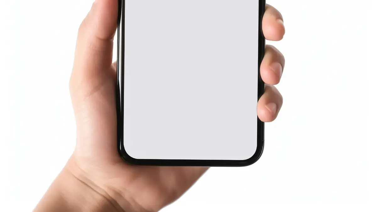Mano sosteniendo un teléfono inteligente con una aplicación de mensajería