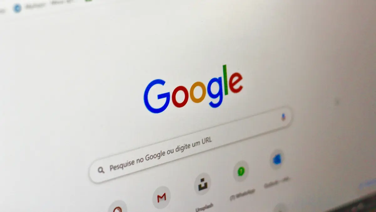 Computer screen showing the Google search page